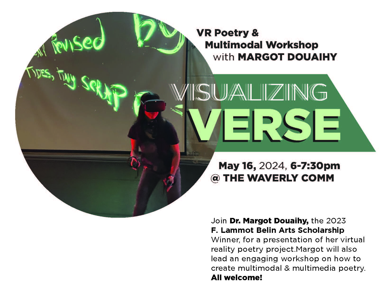 VISUALIZING VERSE - VR Poetry and Multimodal Workshop by Dr. Margot Douaihy
