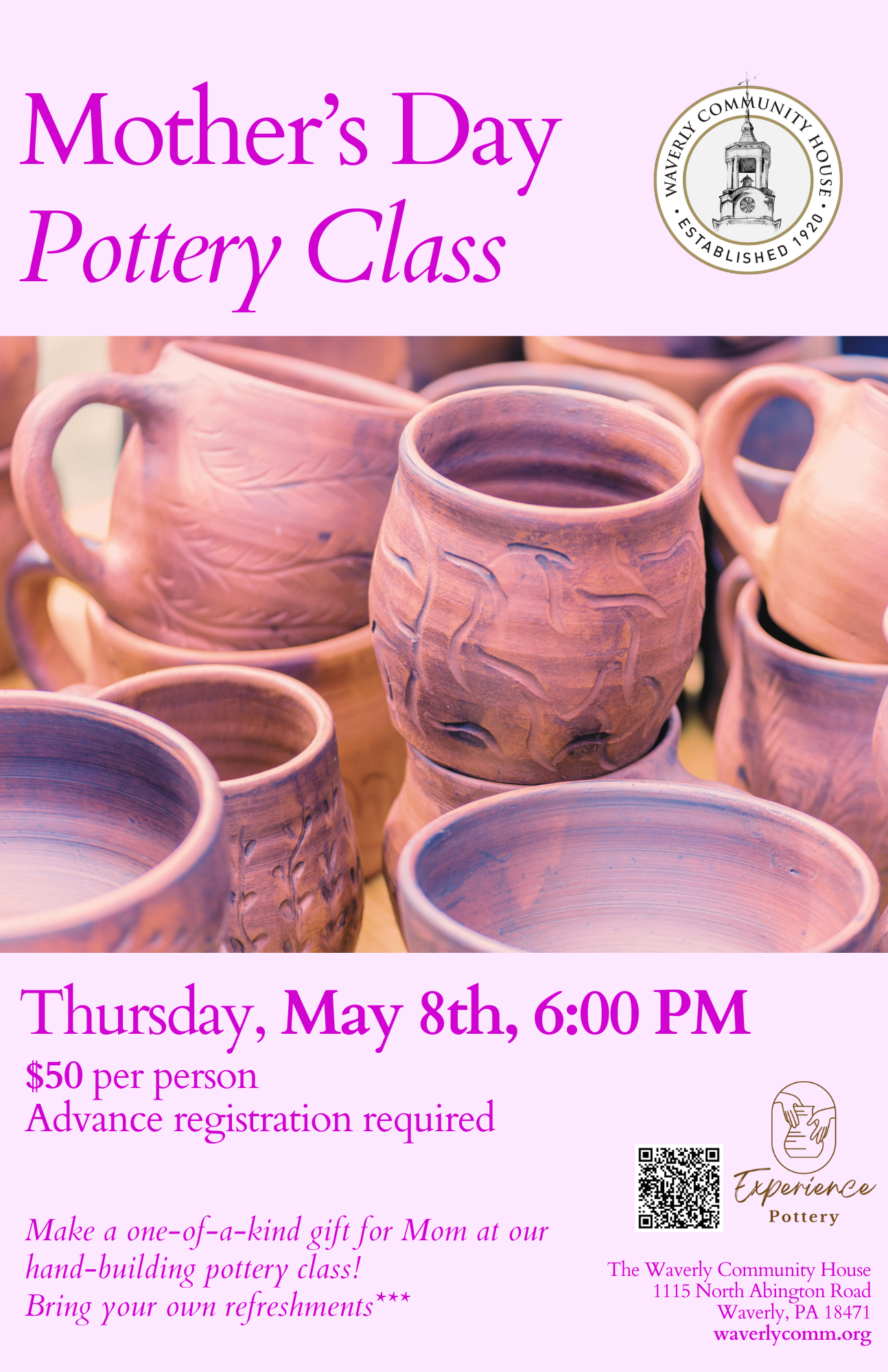 Mother's Day Pottery Class